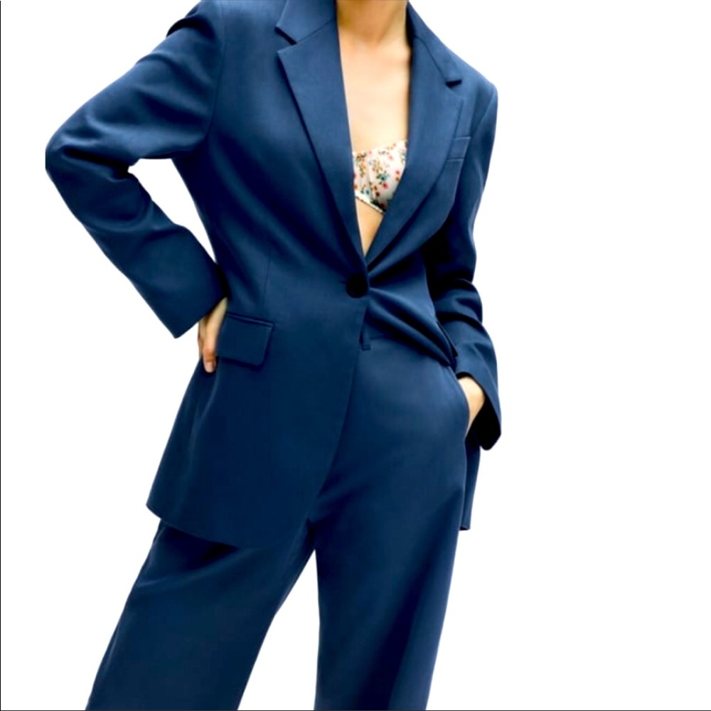 🔥New ZARA Sale OVERSIZED BLAZER JACKET NWT  / NAVY BLUE/ LIMITED EDITION🔥